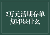 2万元活期存单复印：金融安全视角下的风险防范