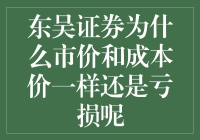 股市风云变幻：东吴证券为何市价与成本价持平却仍陷亏损？