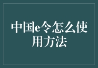 中国e令：安全快捷的电子支付与身份验证利器