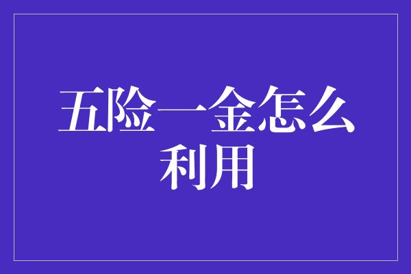 五险一金怎么利用