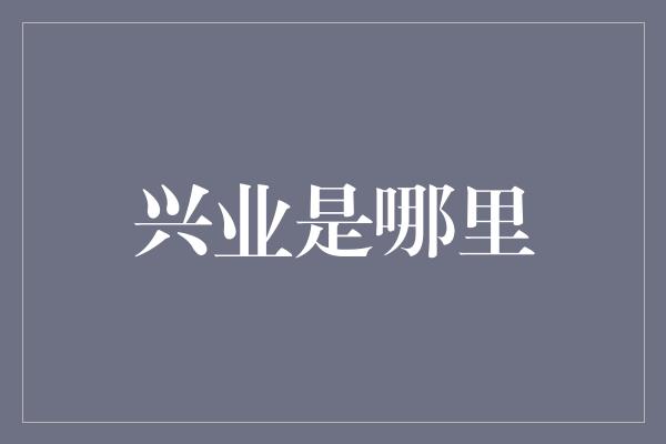 兴业是哪里