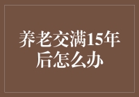 养老保险交满15年后还能做些什么？持续缴费与多元化退休规划解析