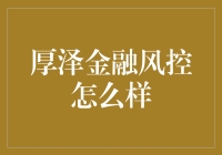 厚泽金融风控：如何在金融江湖上保命？