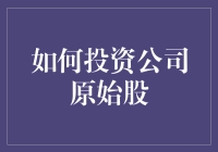 如何构建稳健的投资组合：原始股投资策略与分析