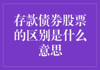 存款、债券与股票：金融市场的三大基石