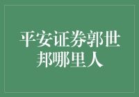 郭世邦：平安证券的领军人物与他的成长之路