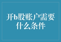 开b股账户需要什么条件？这里有最详细的攻略，让你轻松开户！