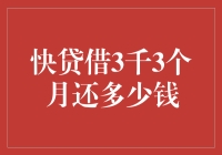 闲聊贷款：3000快贷，3个月还多少？