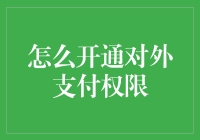 开通对外支付权限：从新手到大师的旅程