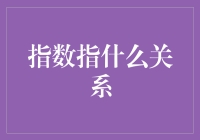 为什么说指数指什么关系？