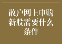 散户网上申购新股的条件与步骤解析：一个透明的金融投资途径