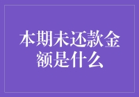 本期未还款金额：概念、影响与对策