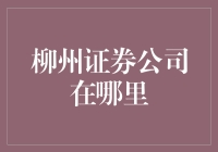 柳州证券公司：深藏于经济脉络中的金融力量