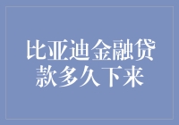 比亚迪金融贷款多久下来？且听我慢慢道来