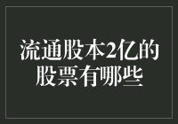 中国流通股本2亿股以上股票大盘点：实力与潜力并存的股票一览