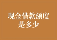 现金借款额度：探寻背后的决定因素