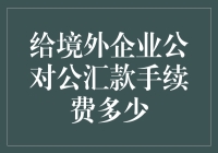 境外企业公对公汇款手续费详解：探索跨境支付的商业成本