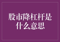 股市降杠杆：从市场现象到经济逻辑