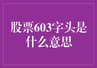 股票代码603字头：上市企业背后的中国故事