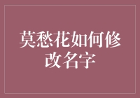 如何优雅地修改莫愁花：一次身份重塑的深度探索