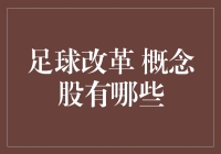 足球改革概念股盘点：推动中国足球产业发展的新引擎