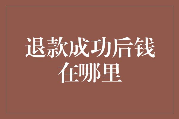 退款成功后钱在哪里